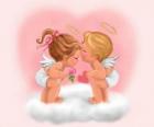 Bir Sevgililer Günü aşık olmak Cupids çok sevmek